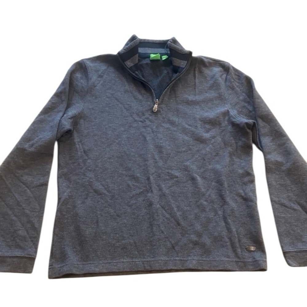 Hugo Boss men’s quarter zip gray pullover sweater new medium